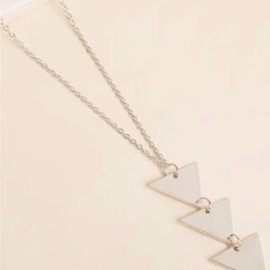 Silver Triangle Pendant Necklace